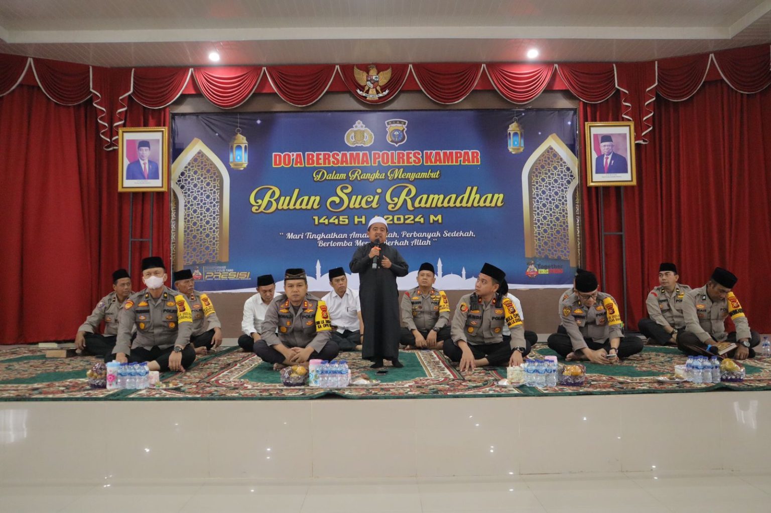 Polres Kampar Gelar Doa Bersama dan Berikan Tali Asih kepada Anak Yatim Piatu Menyambut Bulan Suci Ramadhan